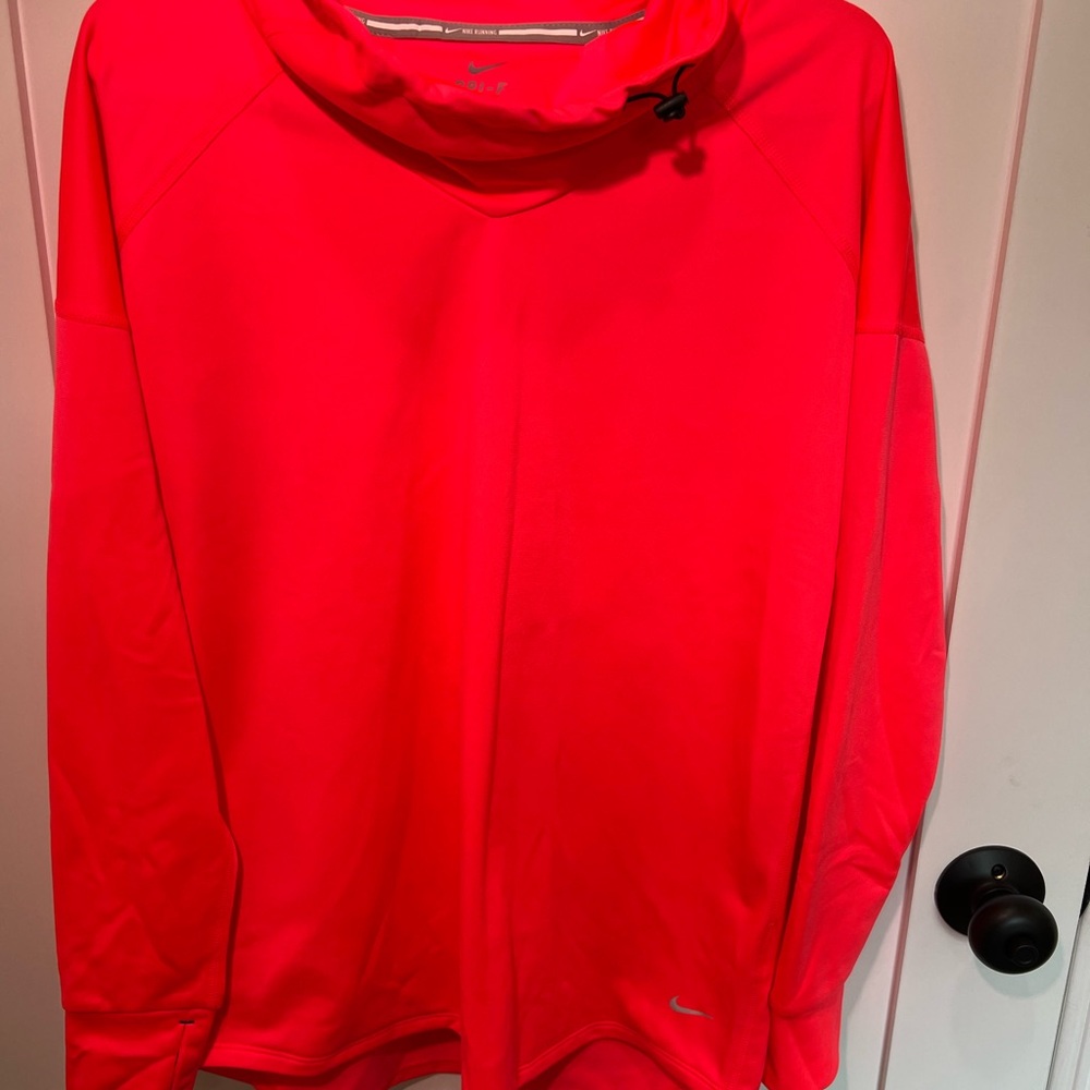 Nike Women's Running Cowl Neck Sweater Bright Pink Athletic Bright Pink Size S